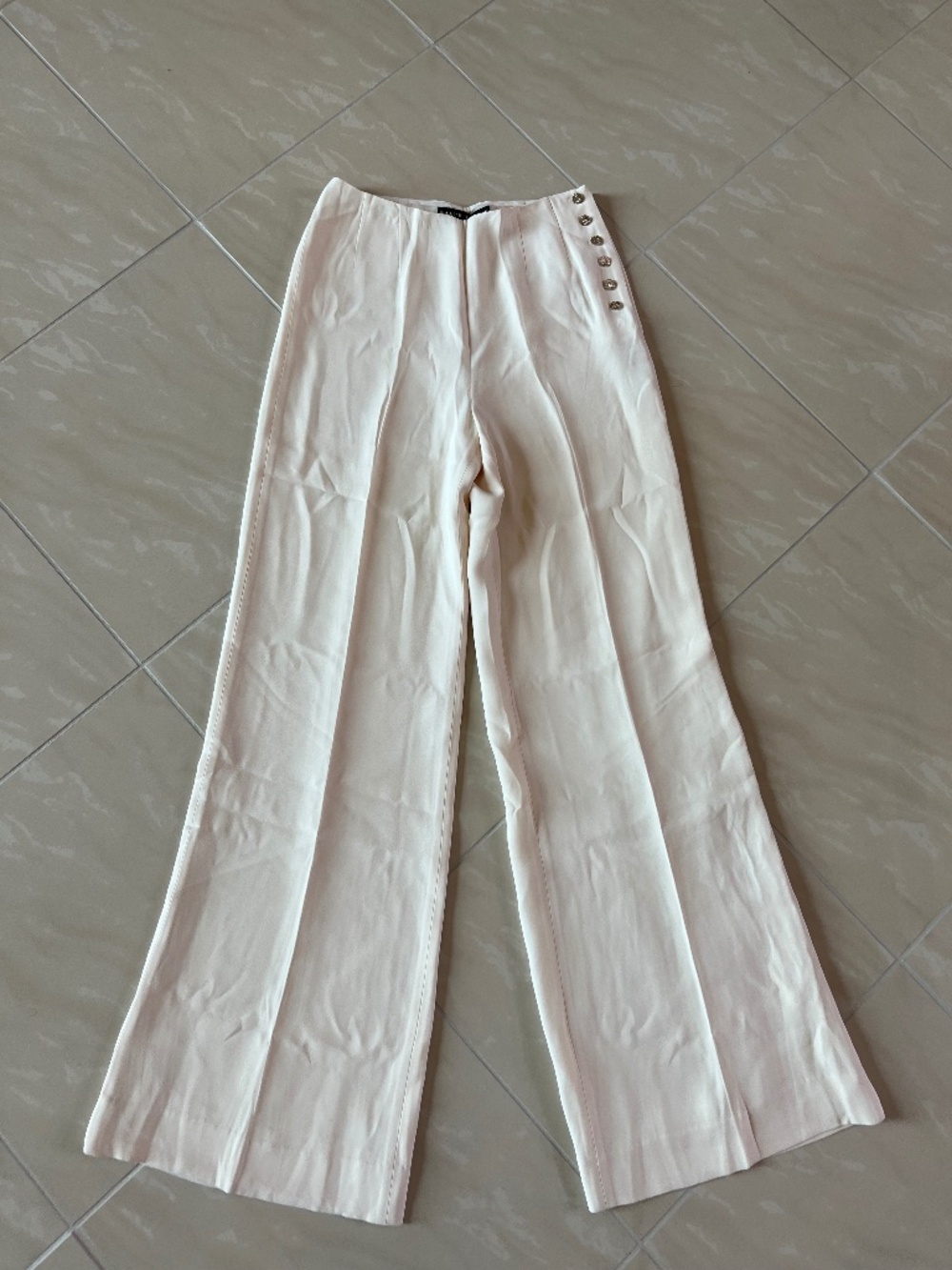 #2323 Ralph Lauren Black Label Wide Leg Silk Sailor Pants size 4